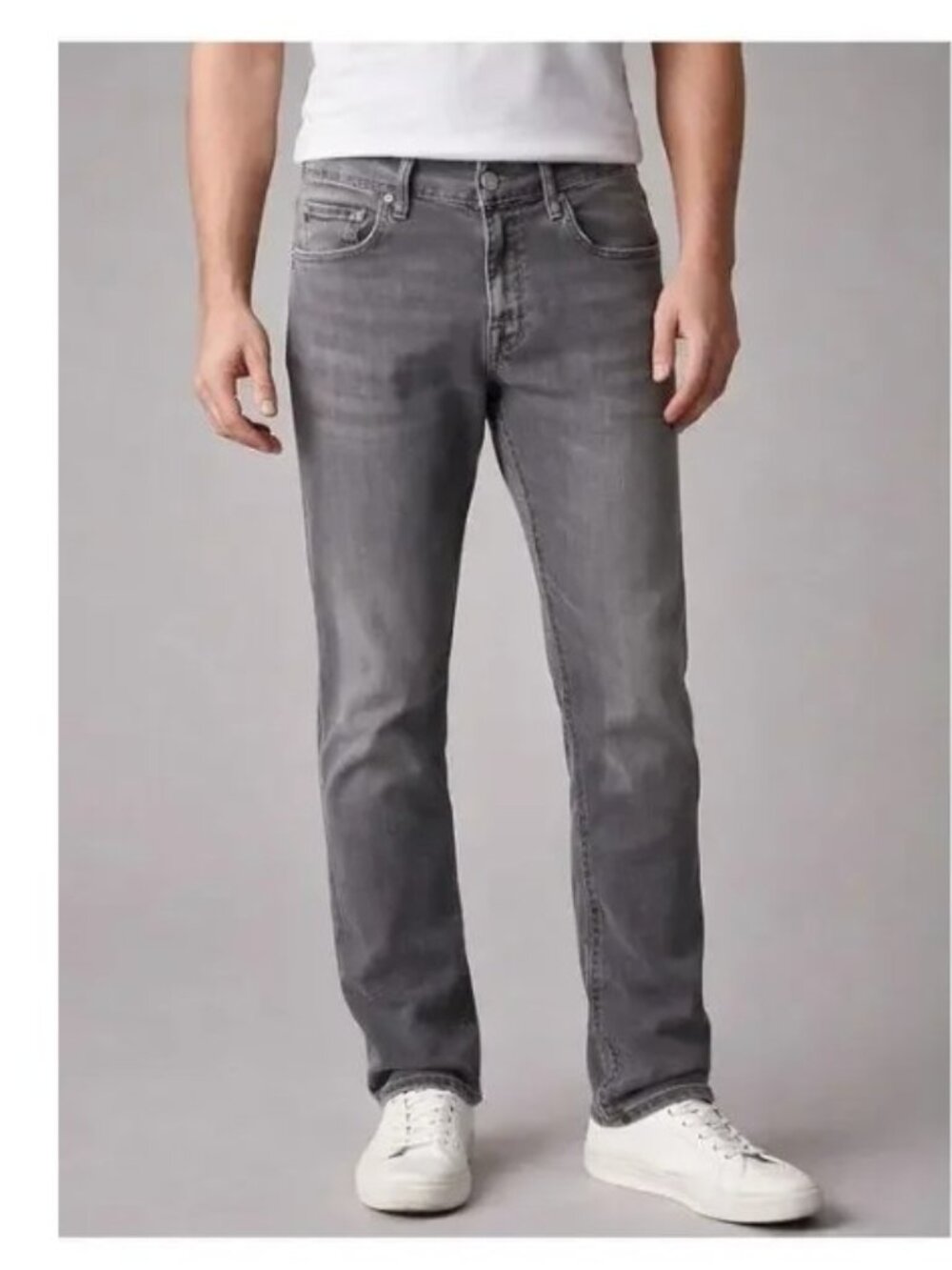 7 For All Mankind Slimmy Jeans 38 Gray Canton Slim Fit Stretch Denim Men's